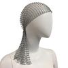 Visnet Hoed Glanzende Strass Steentjes Elastische Mesh Hoofdband met Geometrisch Patroon Zomer Strandfeest Nachtclub Rave Haaraccessoire
