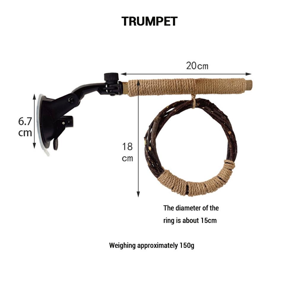 1PCS Natural Parrot Perch Toy Bird Toy Swing Set Natural Toy With Suction Cup For Budgies Parakeets Parrots Cockatiels Lovebirds