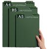 Retro Flip-Up Grid Notebook with 5 Removable Rings - Comfortable 4-Coil Design