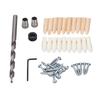 46PCS Set Pocket Dowel Hole Jig System Aluminum Alloy Slant Hole Woodwork Guides Joint Angle Tool