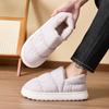 Cross-border foreign trade new spot wear thick-soled non-slip home cotton shoes rain cloth thickened plush thermal cotton slippers