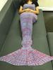 Tail Blanket Mermaid With Knit Fabric Cozy Home Lounge Decor Material For Spring