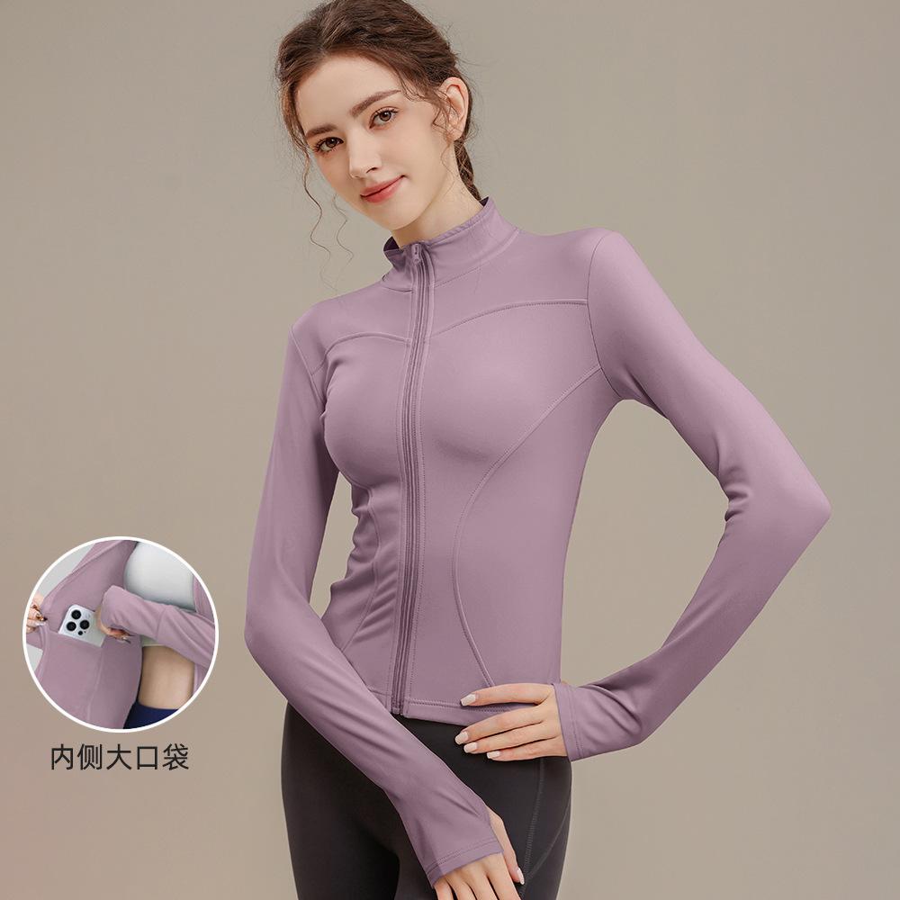 Sunscreen clothes, sports tops, women's jackets, spring long-sleeved thin fitness clothes, running quick-drying training, slim-fitting yoga clothes