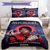 3pcs Duvet Cover Set (1*Duvet Cover + 2*Pillowcase, Without Core), Michael Jackson Print Soft All‑Season Bedding Set, Home Bedroom Decor Gift
