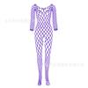 Sexy underwear Sexy long-sleeved large mesh hole One-piece net socks Net clothes Open crotch perspective