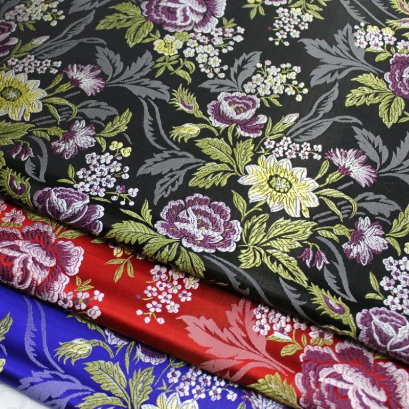 100x75cm  Mongolisk dräkt Tyg Kinesisk Sidenbrokad Jacquardväv Tyg DIY Väska Bokomslag Föreställningskläder