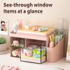 Makeup Organizer Storage Cabinet Makeup Display Case Multifunctional Bathroom Make Up Stand Compartmented Tabletop Cosmetic