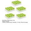 5Pcs Seeds Starter Trays 12-Cell Seedlings Trays with Drainage Holes Reusable Silicone Seeds Starter Container for Garden Growing Plants Propagation