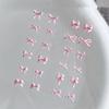 50Pcs Light Pink Bowknot Nail Charms 3D Resin Ribbon Bow Nail Art Decoration Mini Kawaii Bow Tie Manicure Supplies Diy
