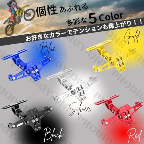 PRODIGY-ONE Motorcycle Fenderless Kit with LED License Plate Light, Aluminum (Black)