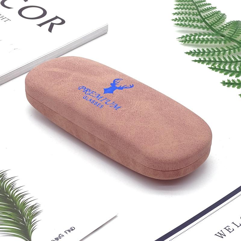 Compression Velvet Leather Glasses Case Bullet Buckle Optical Myopia Glasses Box Student Simple Sunglasses Box Storage Box