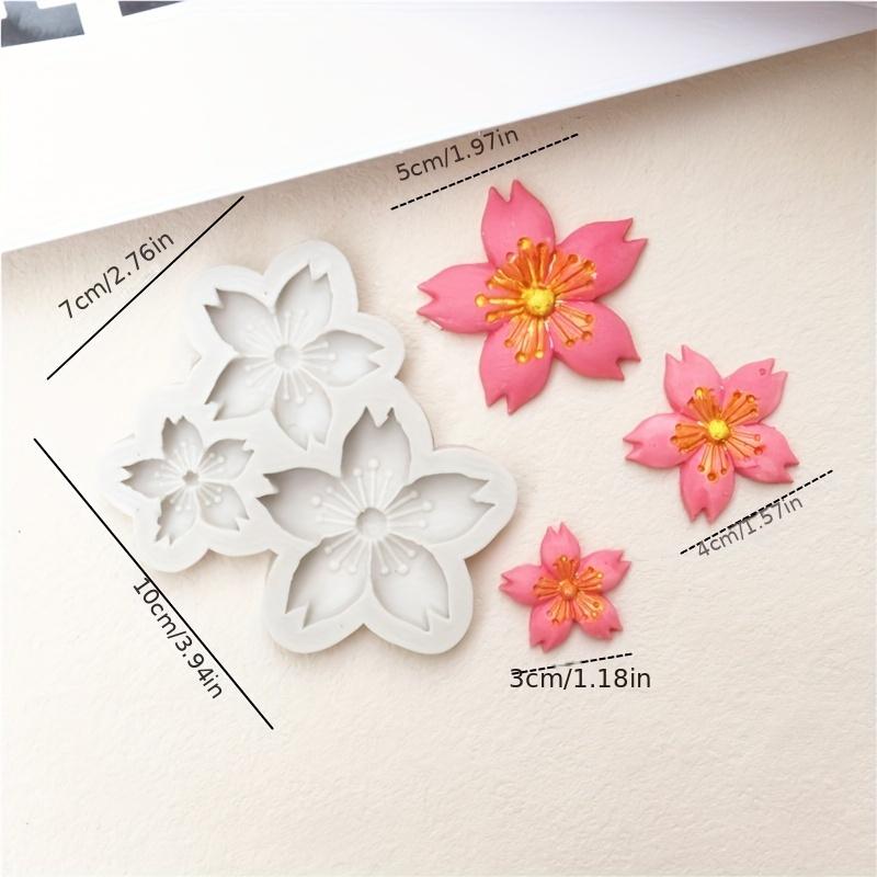1piece Sakura Flower Shape Silicone Mold, 3D Fondant Mold For DIY Pudding Chocolate Candy