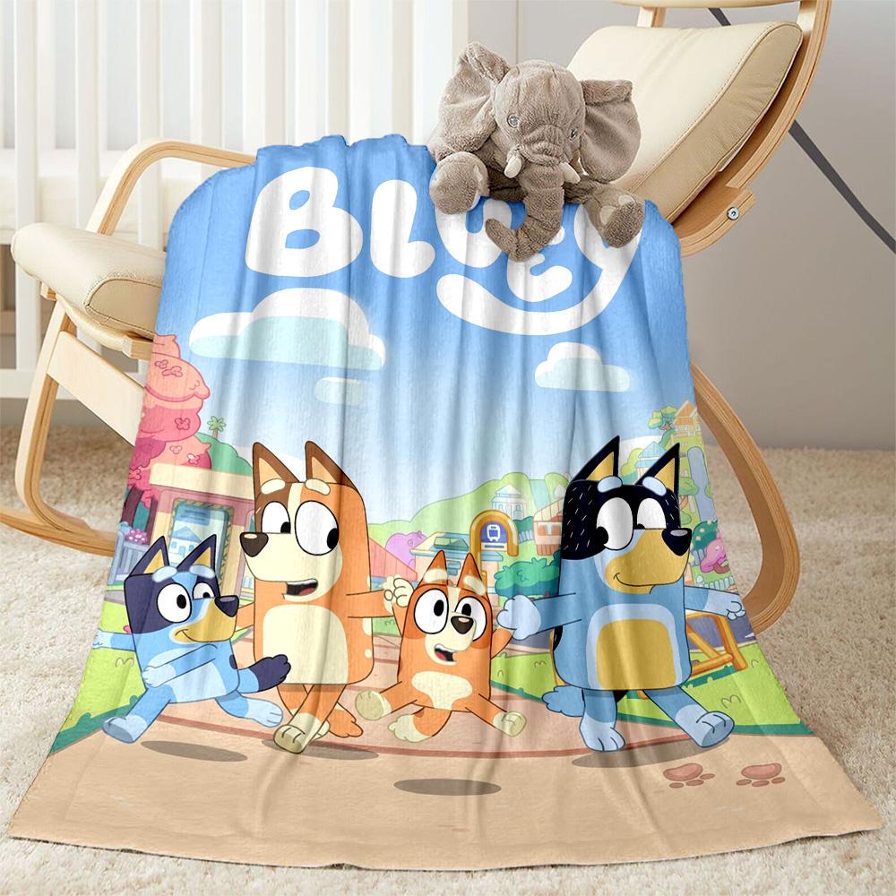 Bluey Friends Adventure Blanket Soft Warm Cozy Perfect for Sofa Office Livingroom Four Seasons Universal Modern Gifts For Family Or Friends