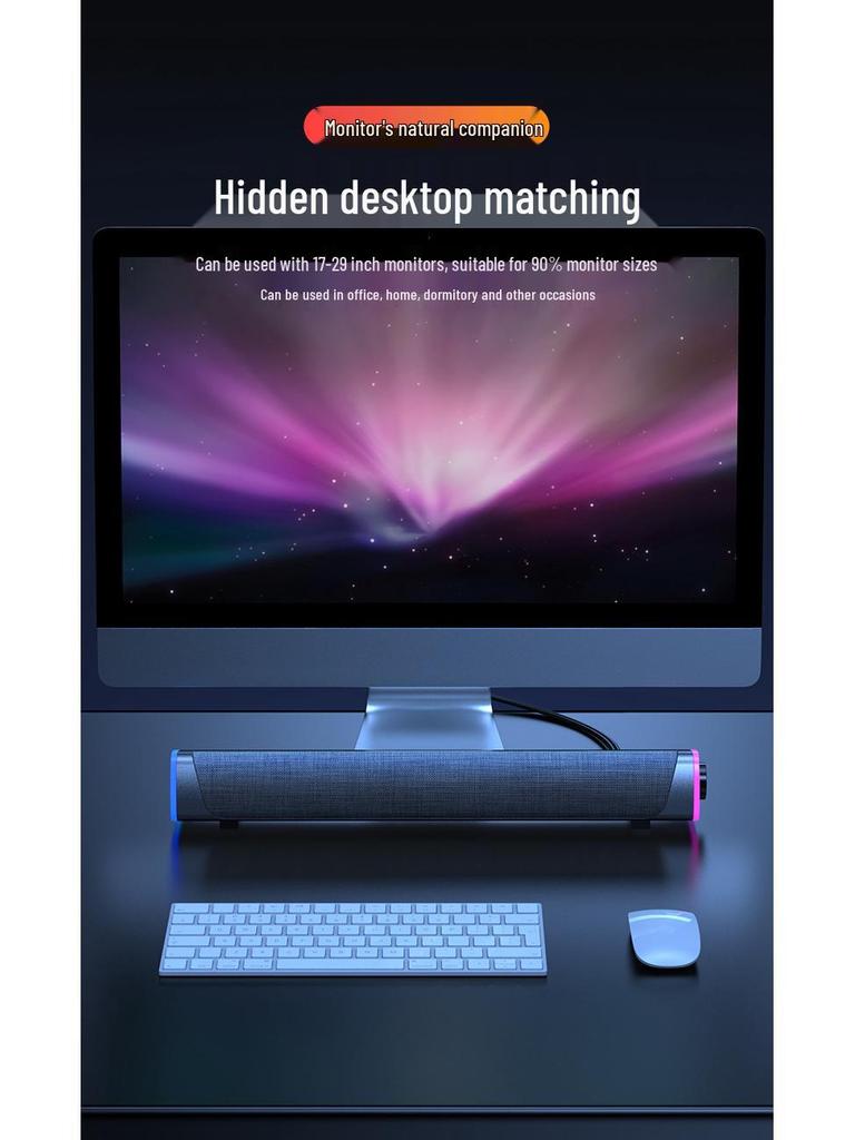 New Naiye Bluetooth Desktop Soundbar with Dual Speaker Subwoofer System