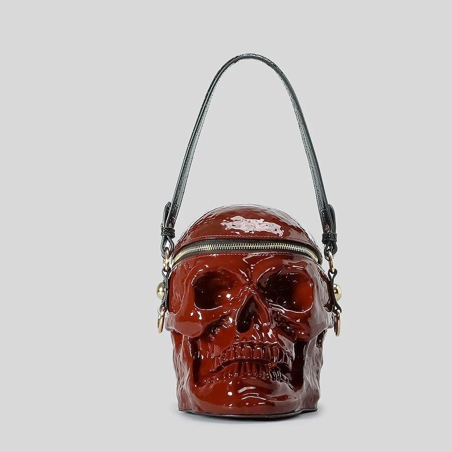 Borsa a tracolla con teschio punk Borsa a tracolla in pelle PU