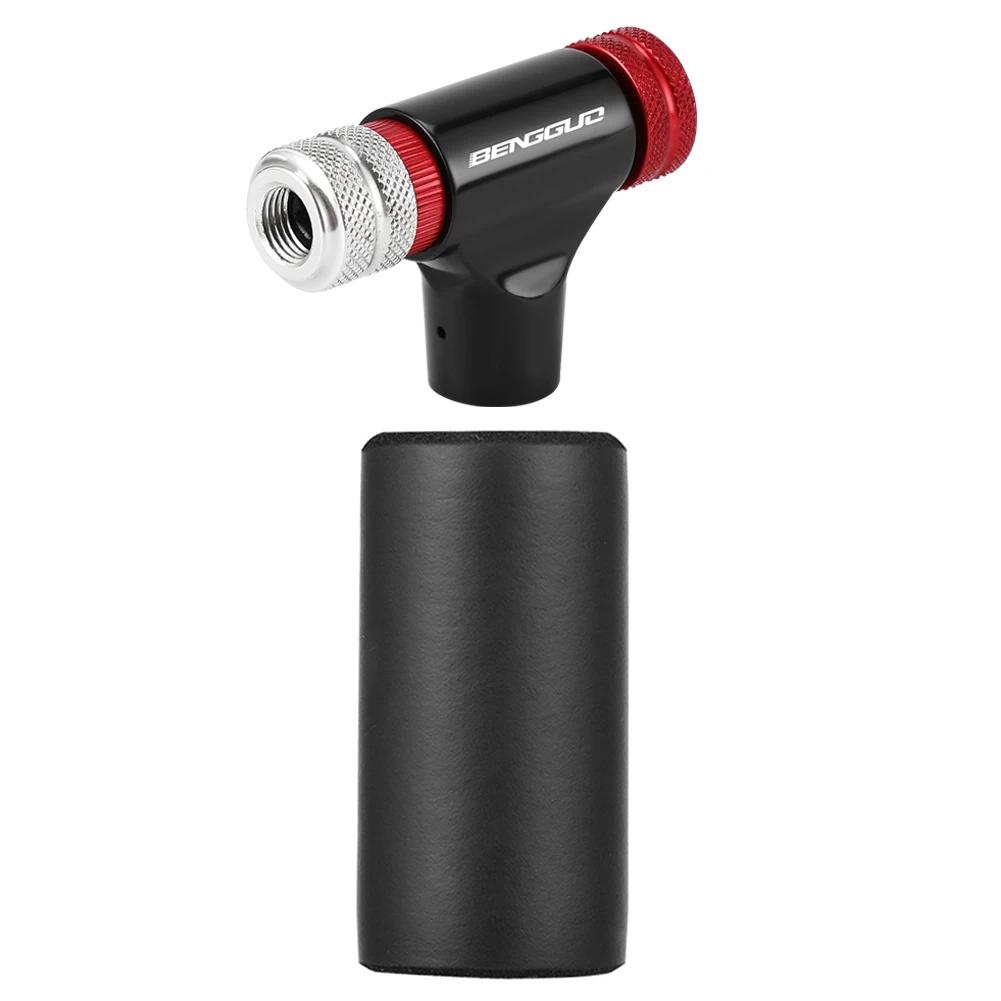 CO2 Bicycle Tire Inflator CO2 Bicycle Pump Schrader & Presta CO2 Pumps Inflator Head Mini Bike CO2 Injector Cycling Accessories
