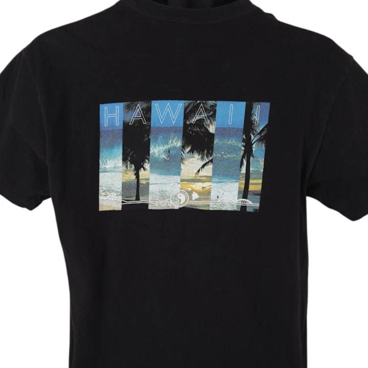T&C Surf Designs T Shirt Mens Size Medium Black Hawaii Surfing Palm Trees 3XL