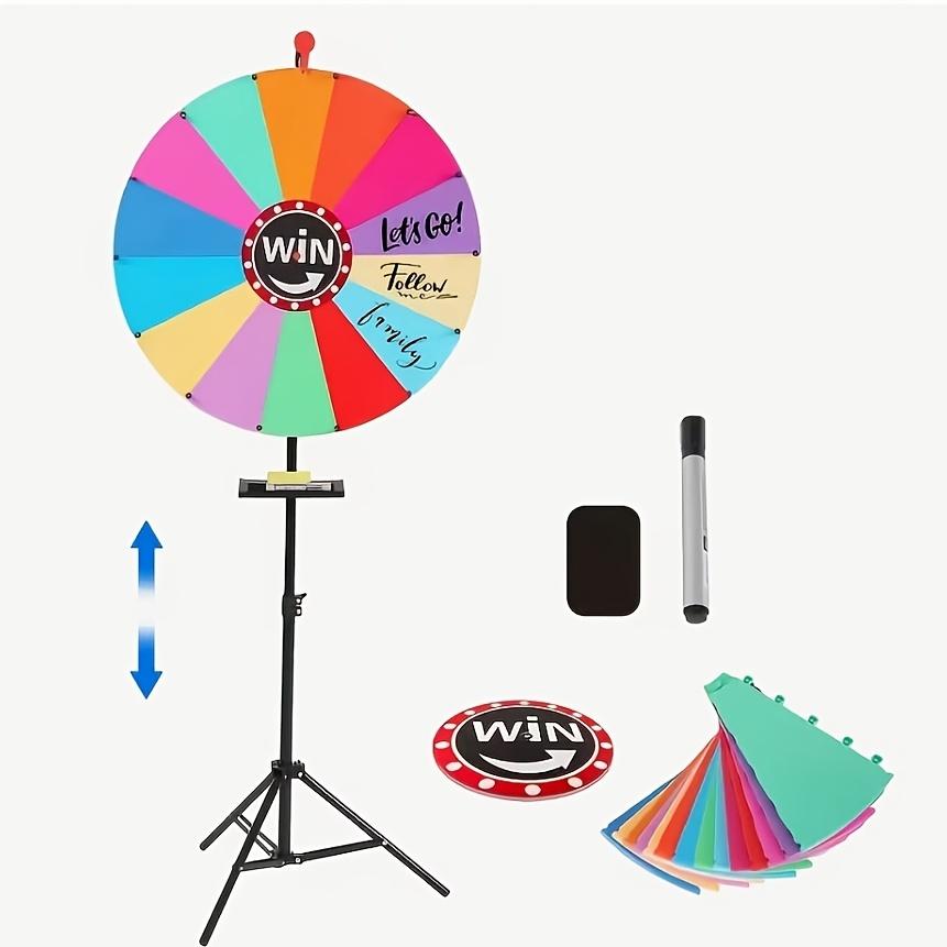 24-Inch Spinning Prize Wheel, Adjustable 37-Inch
