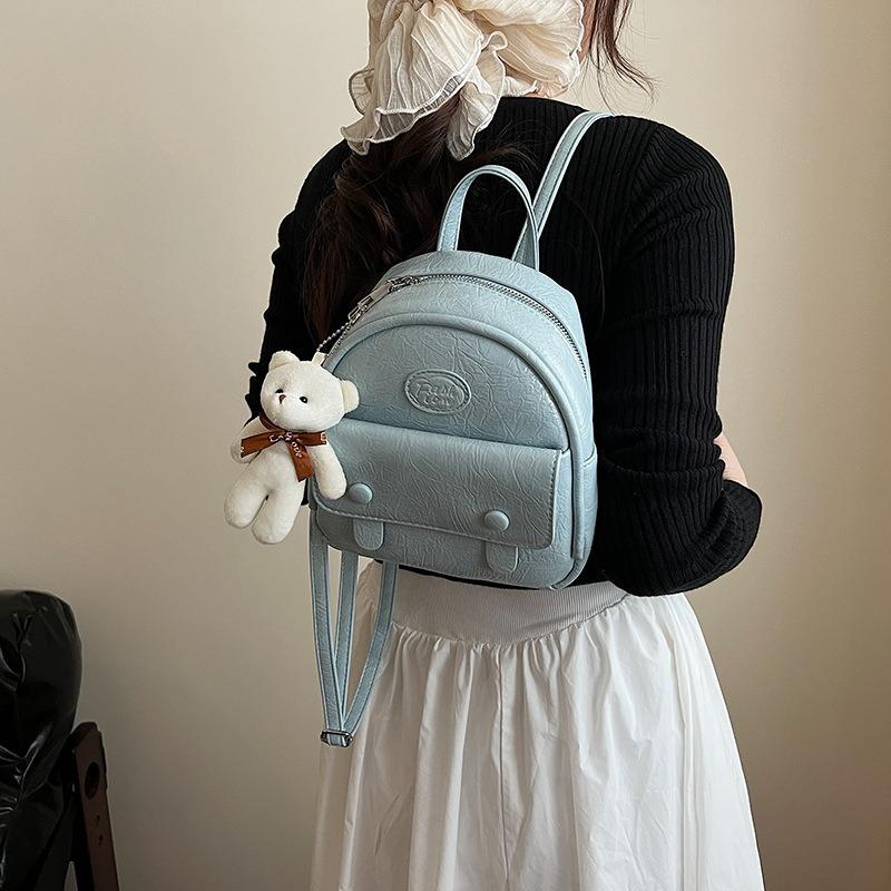 Retro Mini Backpack Women's New Autumn and Winter High-end Sense Light Travel Small Backpack Schoolbag