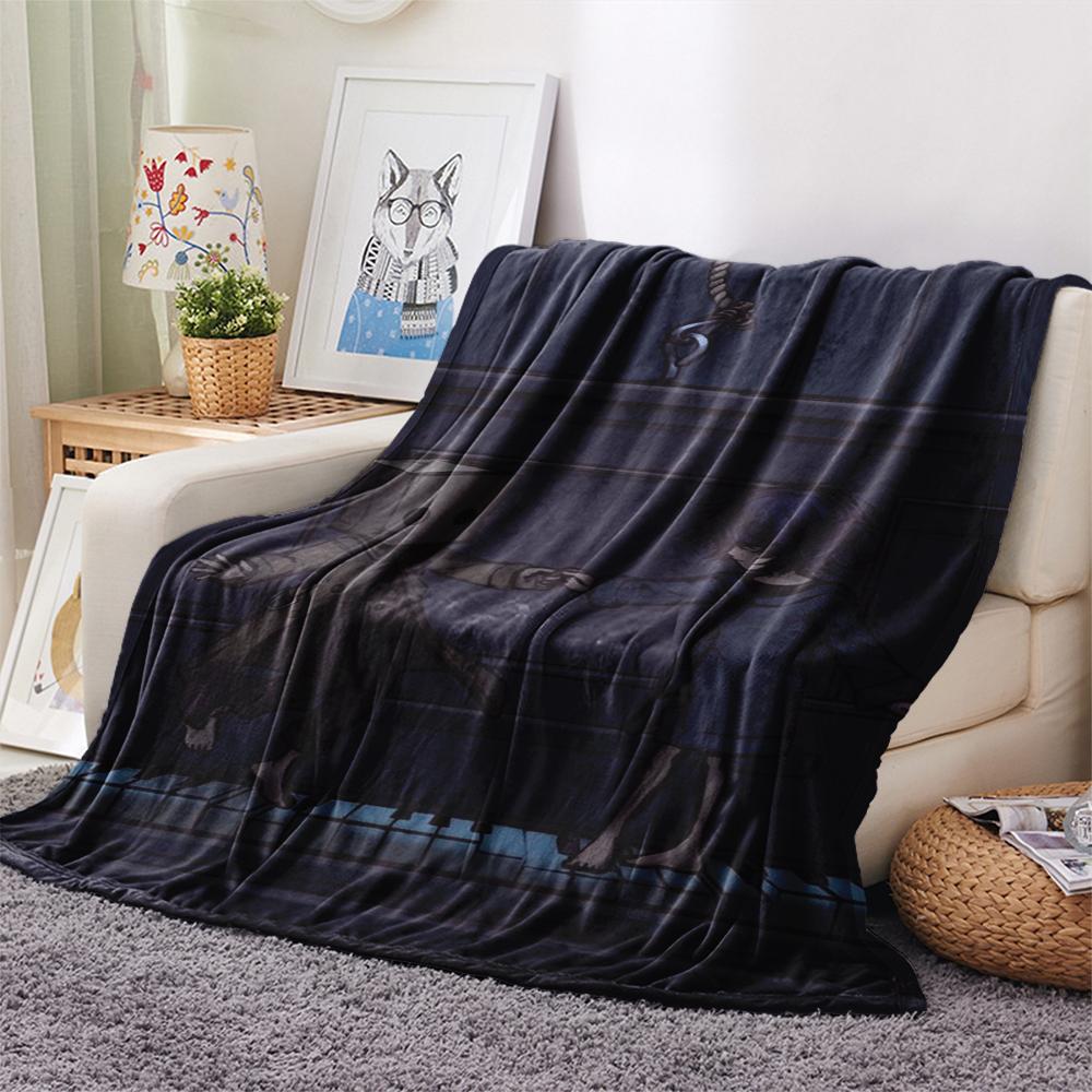 1Pc Little Nightmares Print Flannel Blanket, High Quality Comfortable for All Seasons, Home Decor, Warmth and Comfort, Perfect for Christmas Gifts
