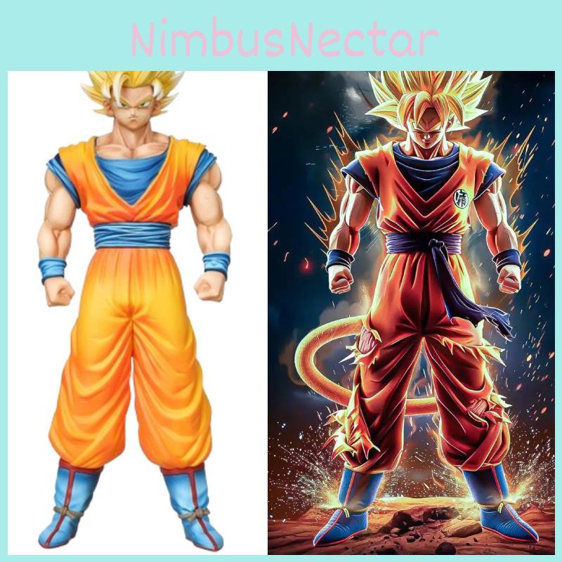 Super Saiyan Son Goku Pvc Model With Assembled Design For Action Collectors And Enthusiasts