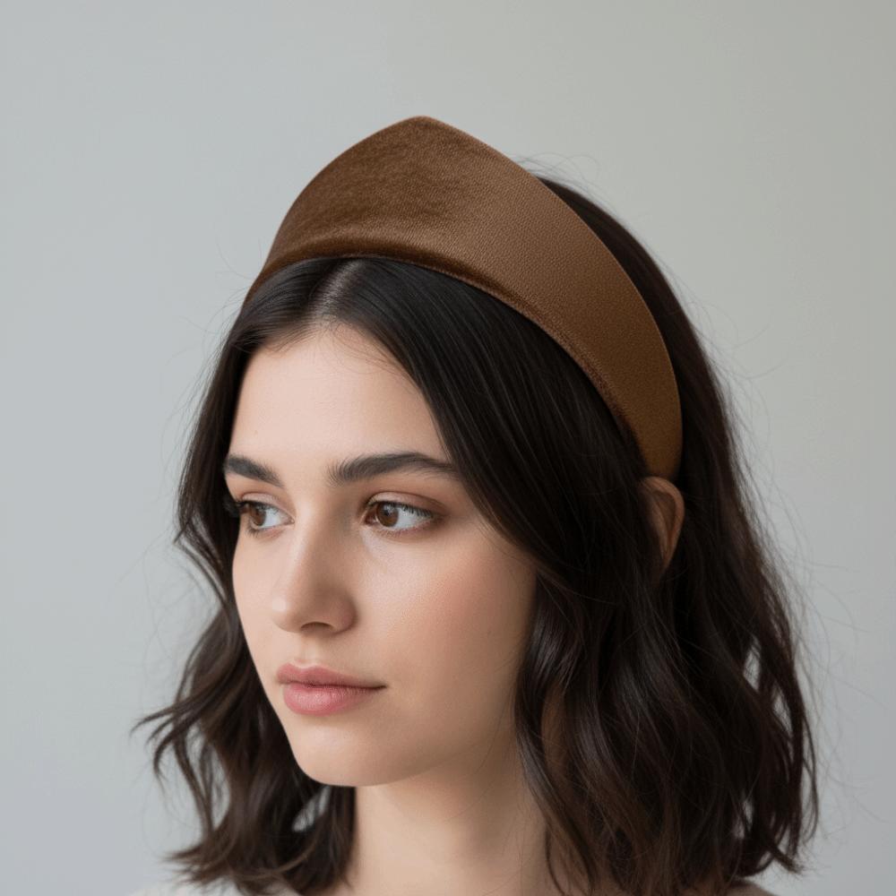 Elegant Velvet Crown Headband Multiple Colors European Hairband Smooth Texture Headwear  Women