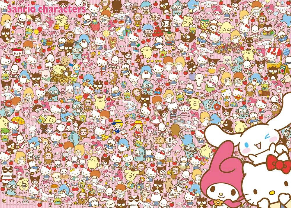 [Made in Japan] Beverly 600-Piece Jigsaw Puzzle: Find Your Favorite Sanrio Characters (38 x 53 cm) 66-221