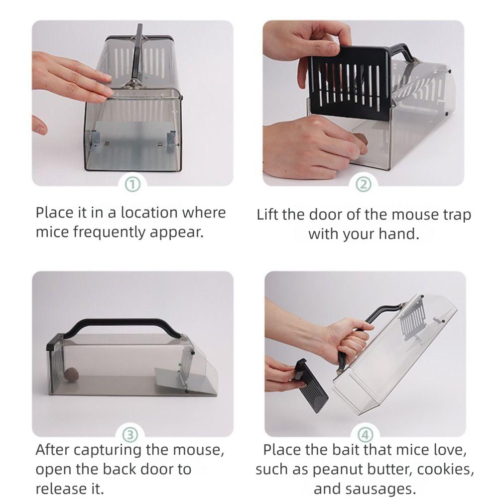 Smart Mechanism Continuous Mouse Catcher Plastic Self-locking Mousetrap  Household Application