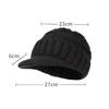 WTEMPO Cold-proof Windproof Outdoor Knitted Baseball Hats Men's Solid Color Thick Winter Soft Warm Woolen Hats