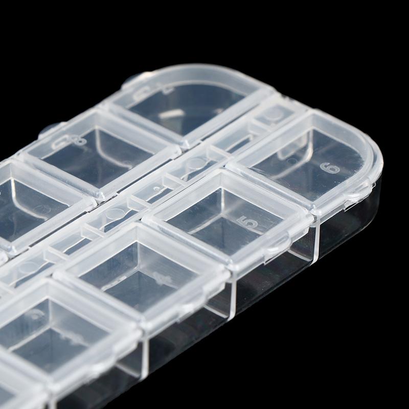 1ks Zubní úložný box 12 nádob Zubní ortodontické zámky Pásky Díly Pouzdro