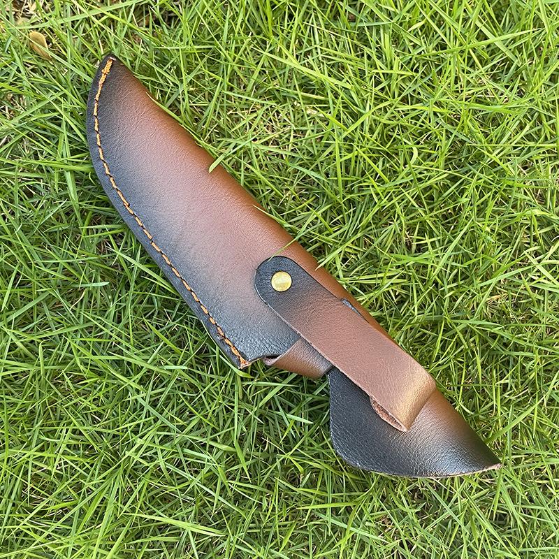 22,5 cm Messerhalter mit fester Klinge, Scheide aus hochwertigem Rindsleder, universelle Messerabdeckung, Zubehör für Jagdmesserholster