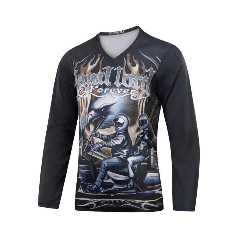 1 Kids Long Sleeve Mountain Bike Cycling Jersey Breathable Quick Dry Outdoor Sports Shirt Downhill BMX Trail Riding