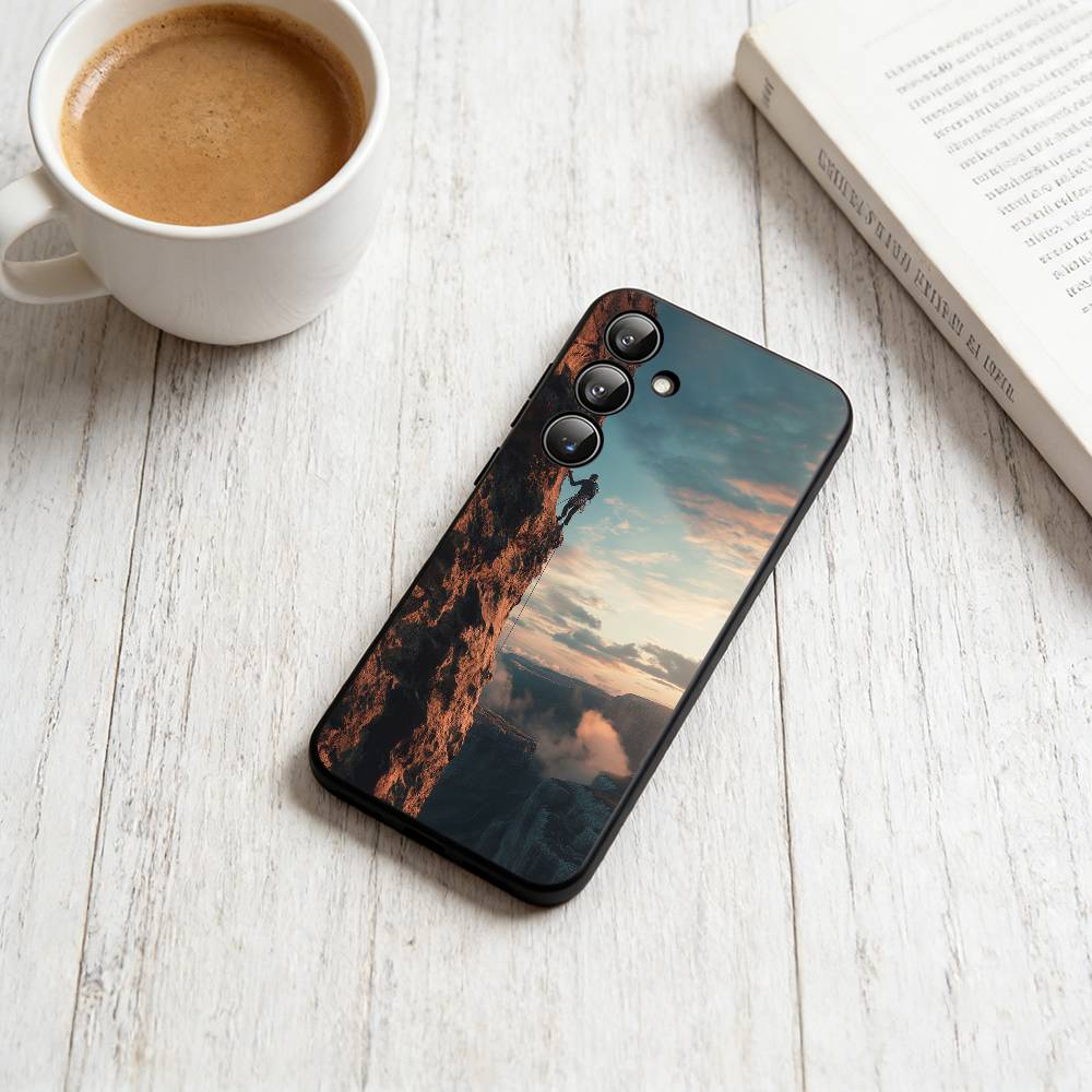 

Rock Climbing Phone Case For Samsung Galaxy A73,A72,A71,A70,A53,A52,A51,Soft Silicone Black Cover Samsung a52