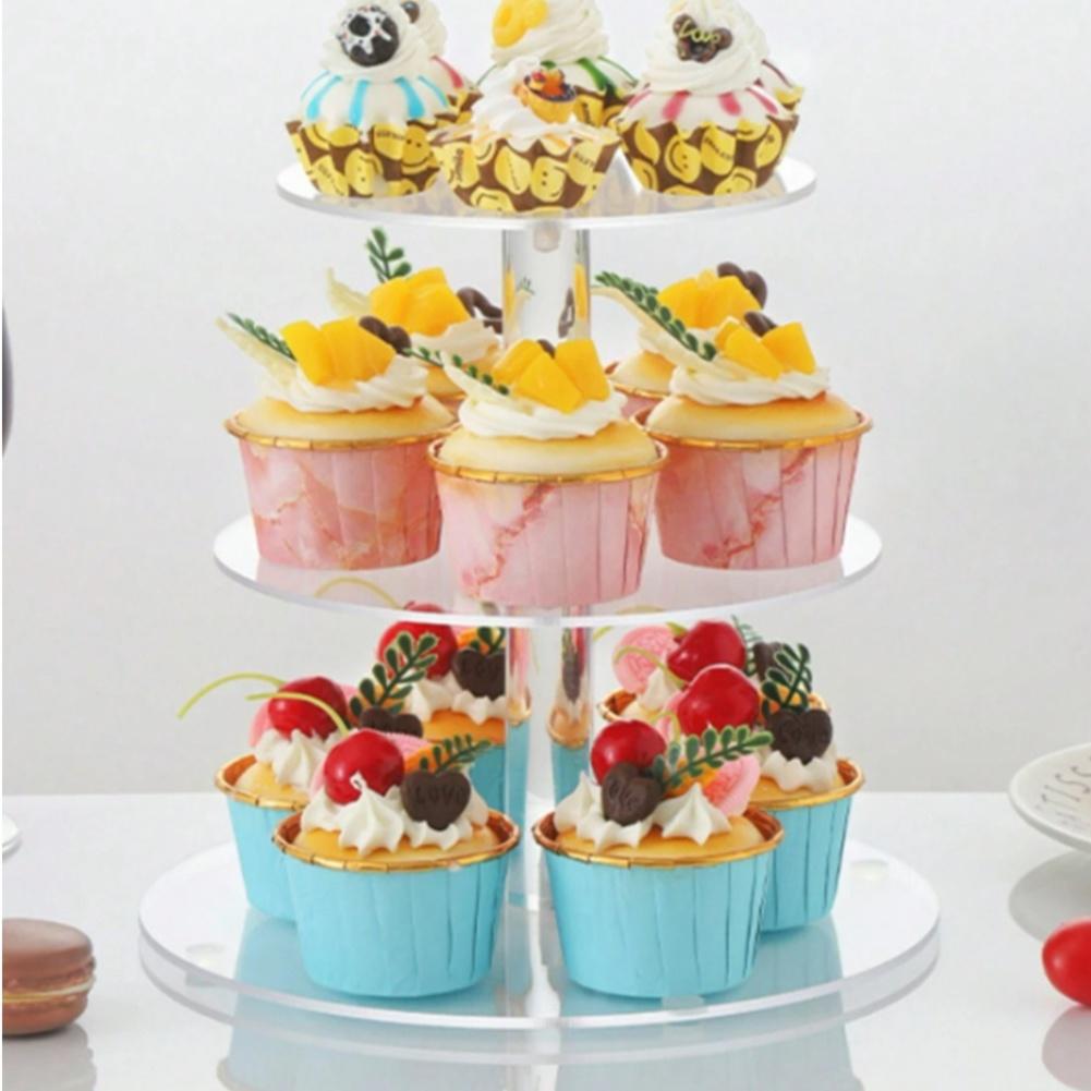 Transparent Acrylic Cake Stand Removable 3-Tier & 4-Tier Dessert Display Party Supplies Wedding Cake Decoration  Bakeware Tools
