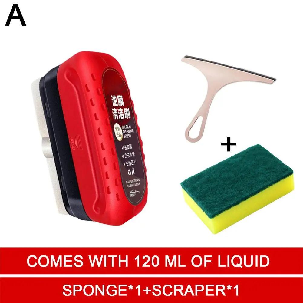 NEW High-end 120ml Car Glass Cleaner Automotive Glass Oil Car Kit Cleaning Mild Windshield Wash Sponge Brush Cleaner Film N1D4