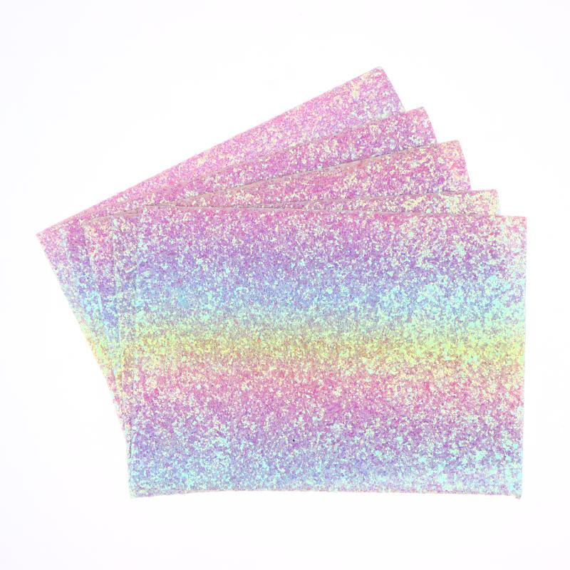 2/5 st Blixtstrykpapper DIY Handgjorda Regnbågspaljetter Bönpasta Återanvändbar Perler Beads Värmetålig Bakmatta