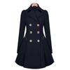 European and American Slim-fit Medium and Long Commuter Jacket, Plus Size Women's Trench Coat