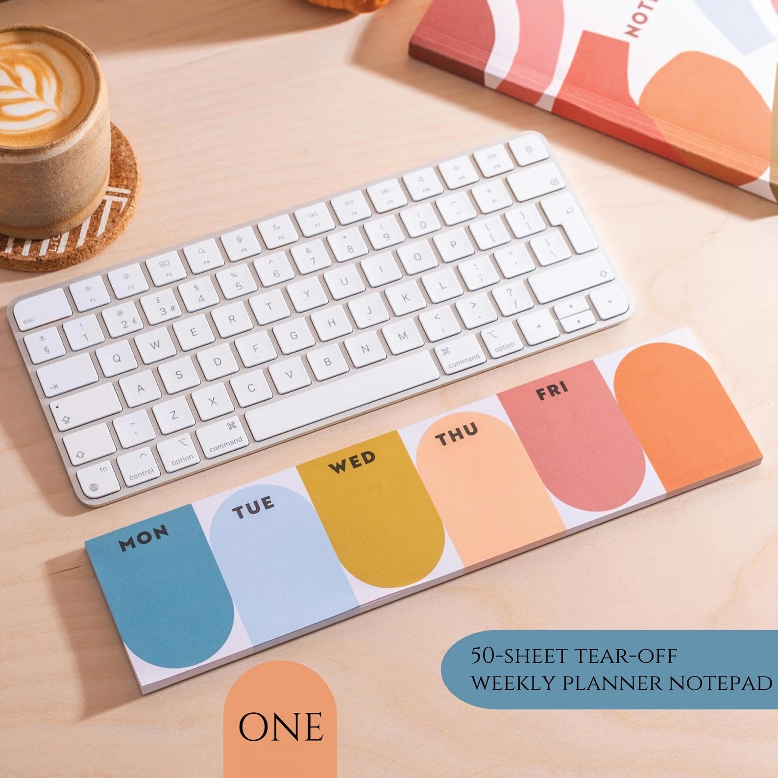 Weekly Planner Notepad 50 Sheets Tear Off Office Schedule To Do List Memo Pad 10padsx50sheets/pad