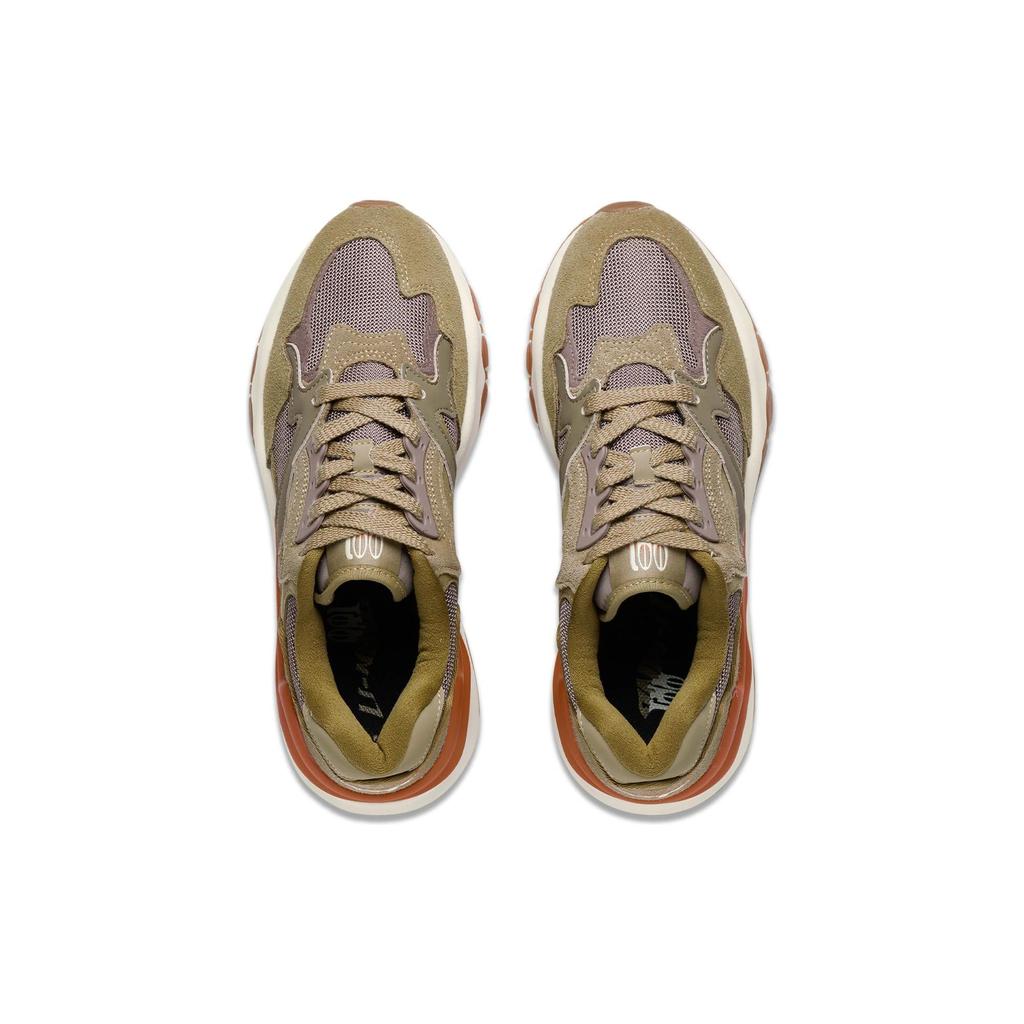 Li Ning 001 Mountain And Sea Non-Slip Wear-Resistant Low-Top Sports Casual Shoes Men Sneakers Mushroom-Brown AZGT007-4