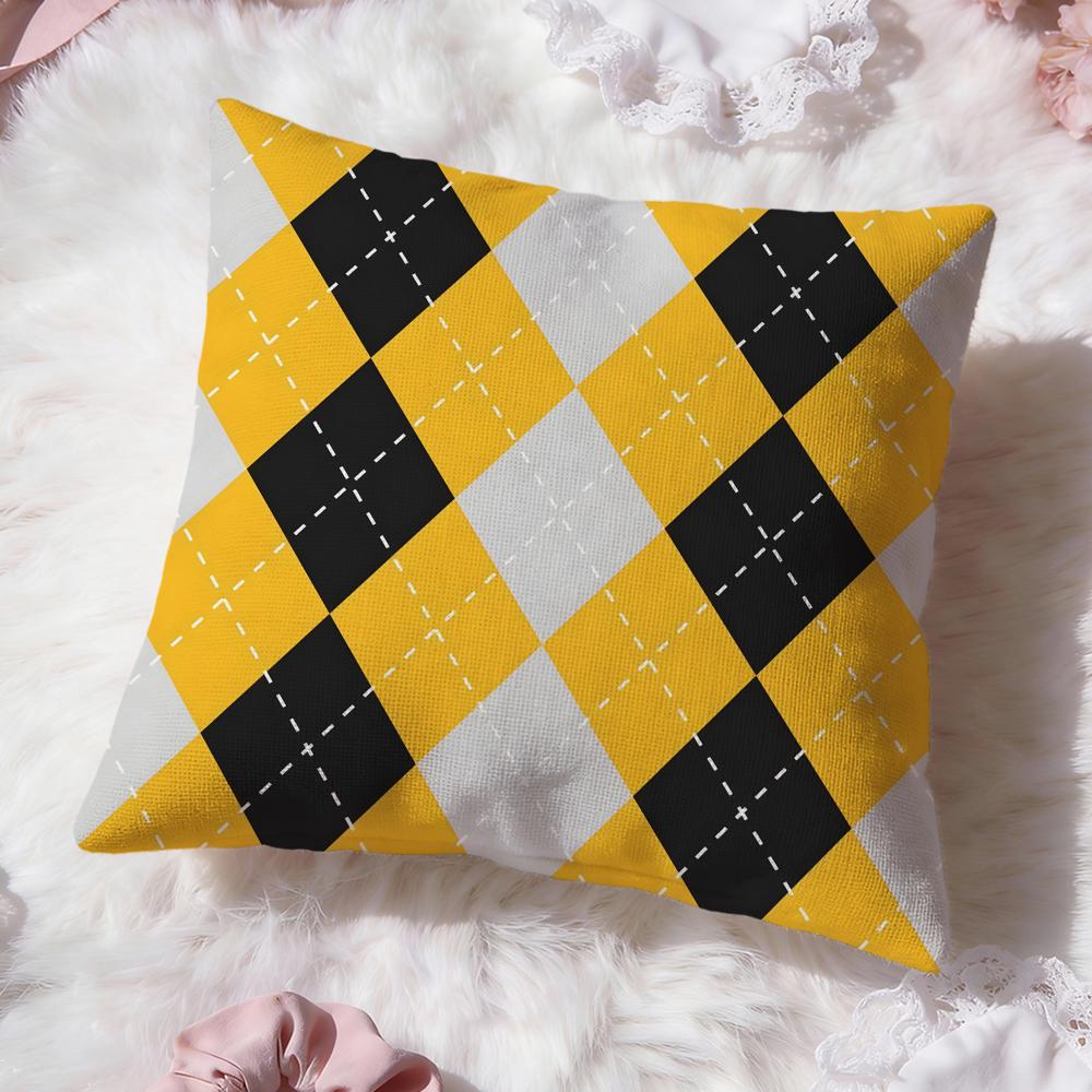 Argyle Texture Cushion Cover Premium Comfort Reversible Pillow Cove Two In One Design for Any Room Car Interior