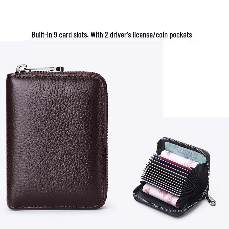 

Soft Leather Anti-Theft Multi-Card Holder & Coin Purse