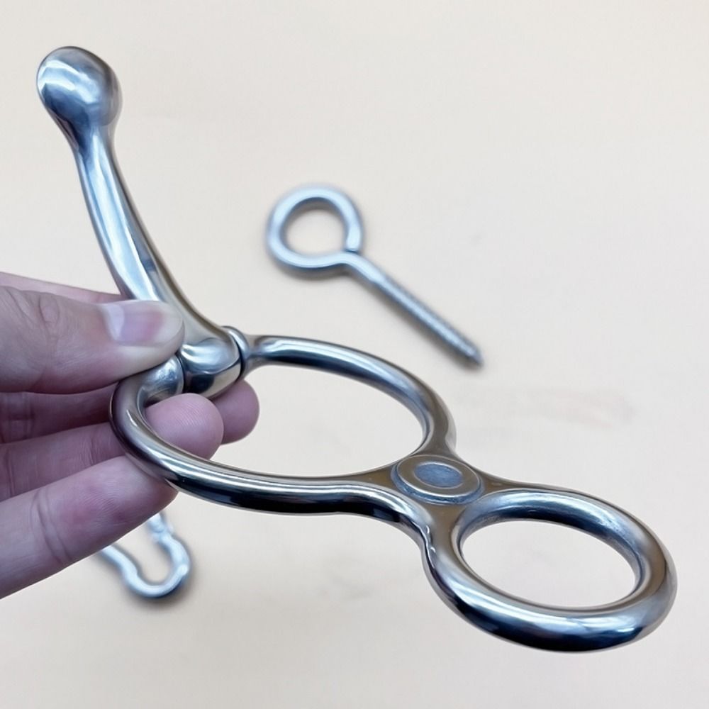 Silver Horse Trailer Ties Stainless Steel Tie Horse Buckle Pulling Back Horse Tie Ring  Tack Needs