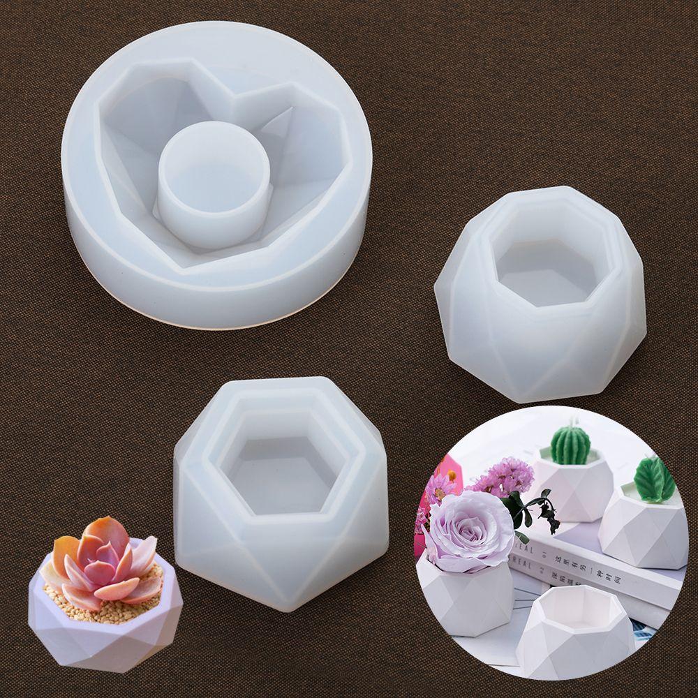 Decorations Jewelry Making Tool Casting Hexagon Cup Epoxy Resin Mold Succulent Flowerpot Silicone Mould Crystal Resin Tray Mold