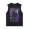 European And American High Street Retro Washed Old Rock Sweat Vest Couple Casual Direct Injection Printing Sleeveless T-Shirt Men