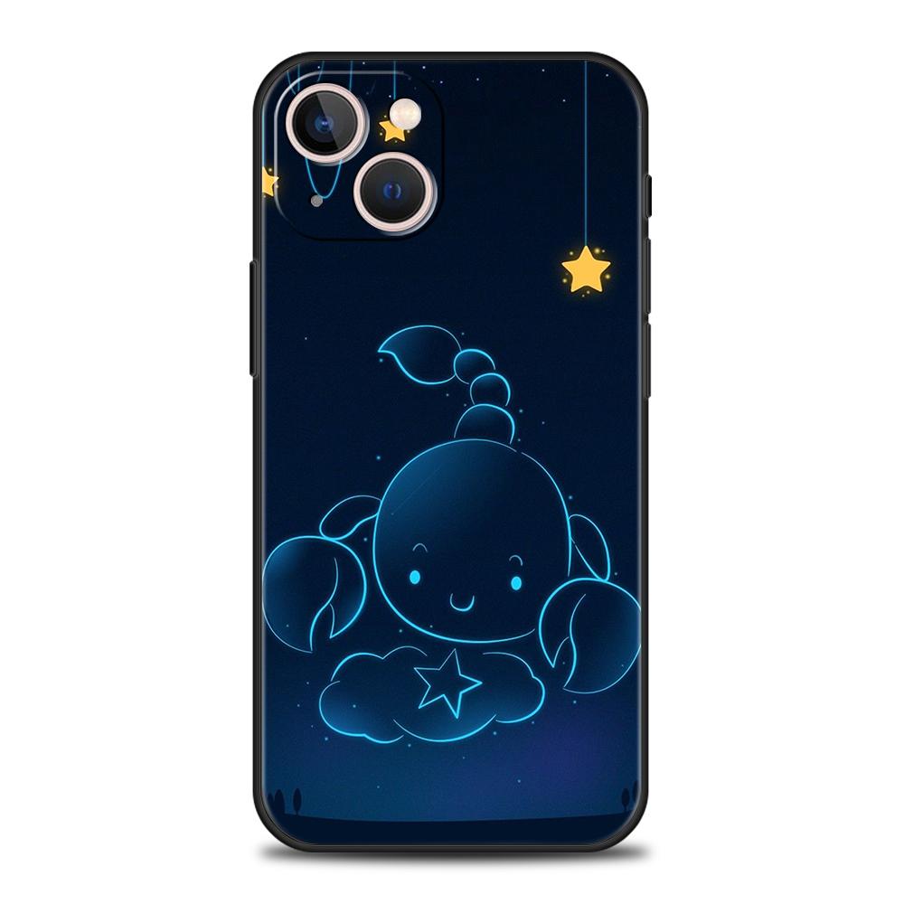 

Мультяшный чехол-накладка со знаком зодиака для iPhone 16 15 14 13 12 Pro Max 11 Pro Max 7 8 Plus XS XR Ударопрочный мягкий ТПУ корпус Сумка iPhone 14 Plus