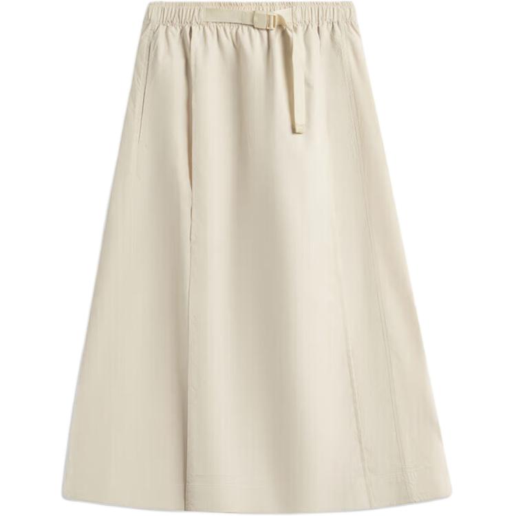 

Li Ning Серия Спортивный Стиль Однотонная Юбка Миди с Завышенной Талией Универсальная Свободная Дышащая Повседневная Длинная Юбка Женская юбка Песочно-Хаки ASKV252-1 S