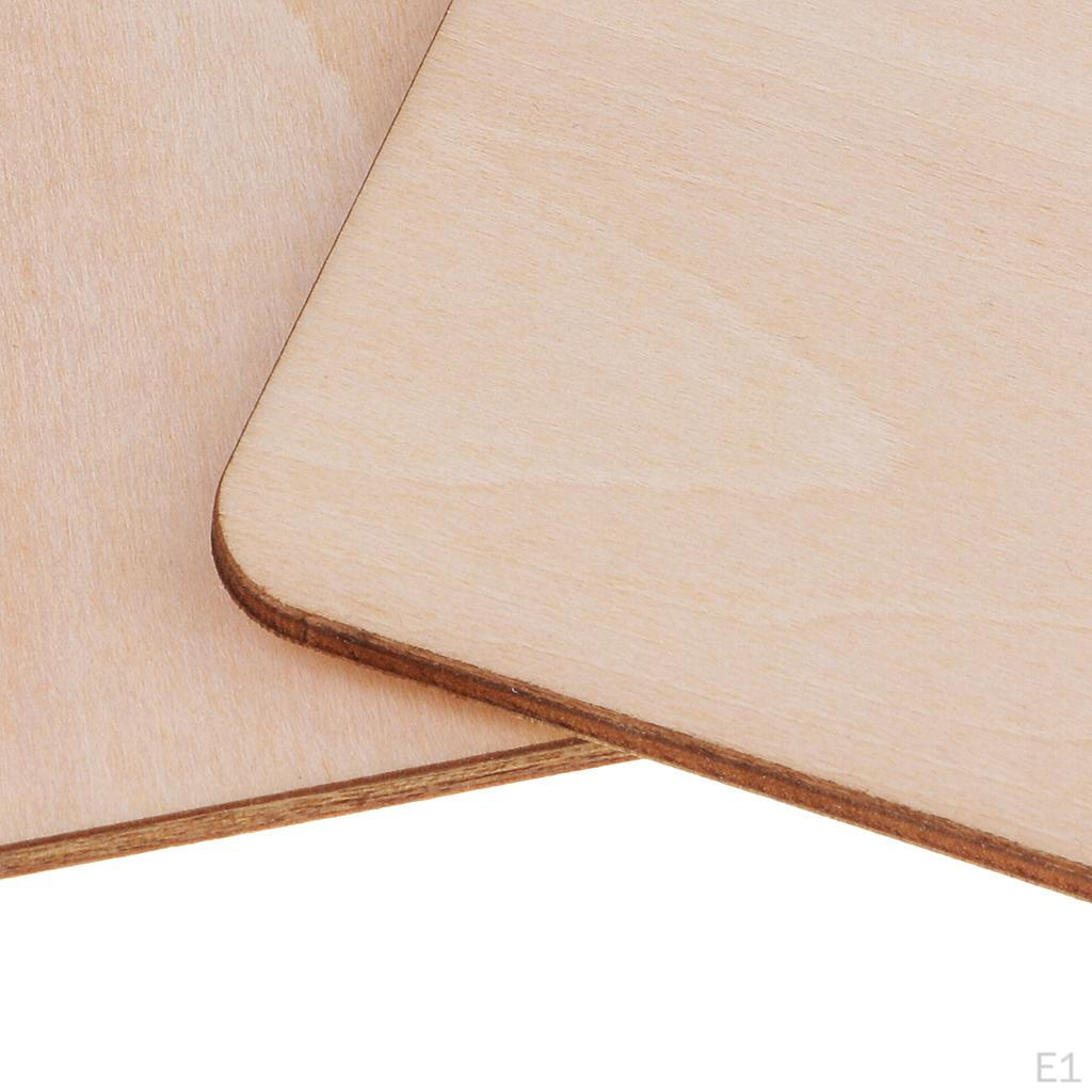 WOODEN SHAPE Square Pieces Decor Plaques
