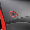 Red Carbon Decorate Car Door Speaker Tweeter Frame Trim For Corvette C7 2014-19