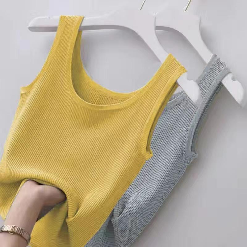 Vest Women Slim Outer Wear Inner Layering Bottomed Sleeveless Shirt Thin