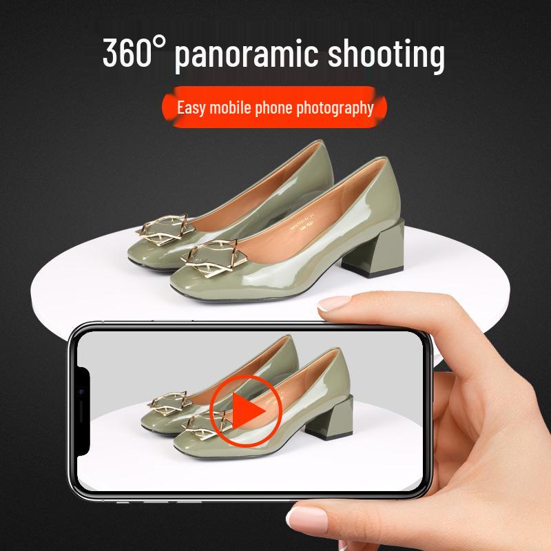 Automatic Rotating Display Stand for Live Streaming, E-commerce, Figurines, and Panoramic Photo/Video Shooting